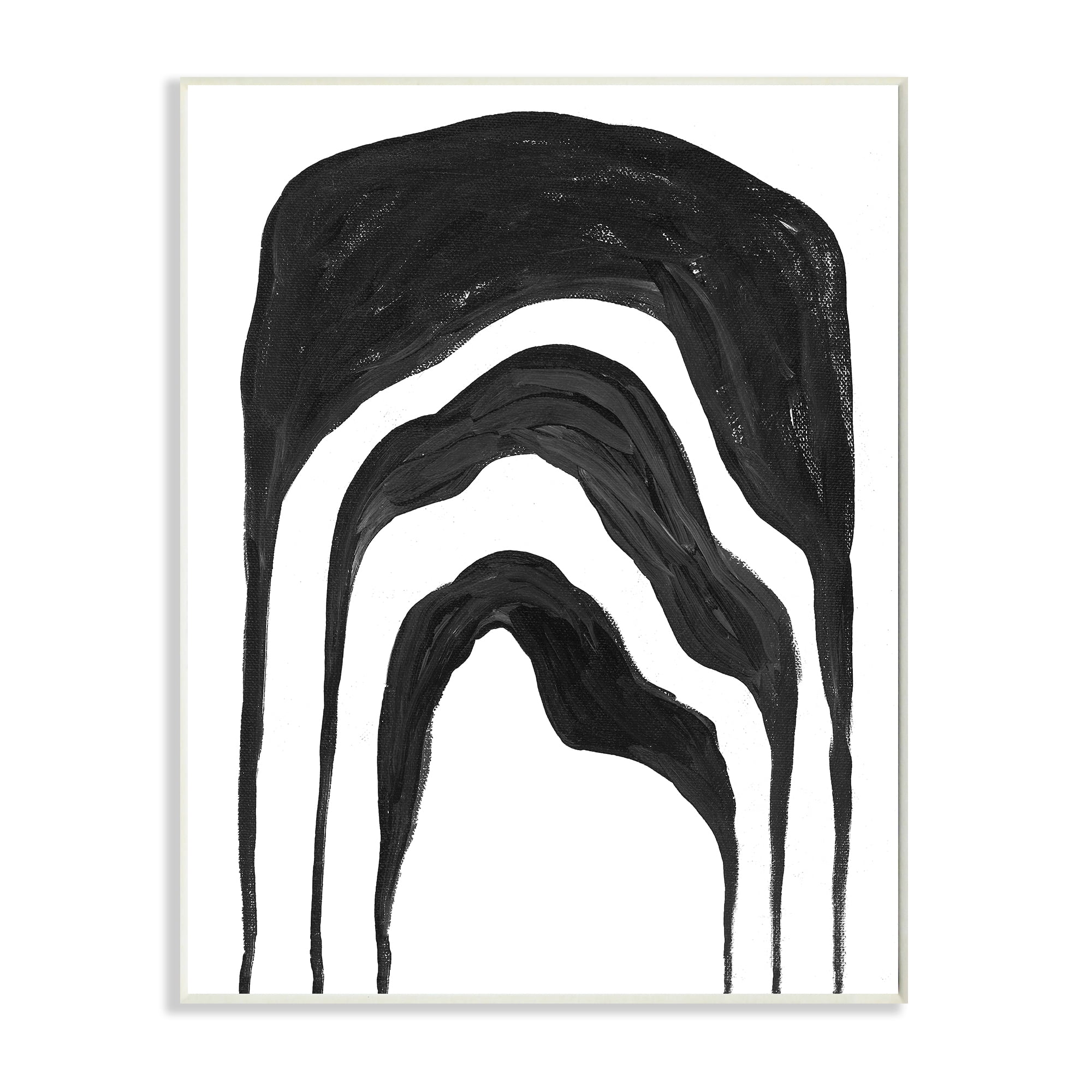 Stupell Industries Abstract Black Arches Organic Smoke Shape Wall Plaque by Daphne Polselli