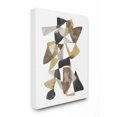 thumbnail image 1 of Stupell Industries Abstract Black Gold Brown Shape Design Canvas Wall Art by Jennifer Goldberger, 1 of 1