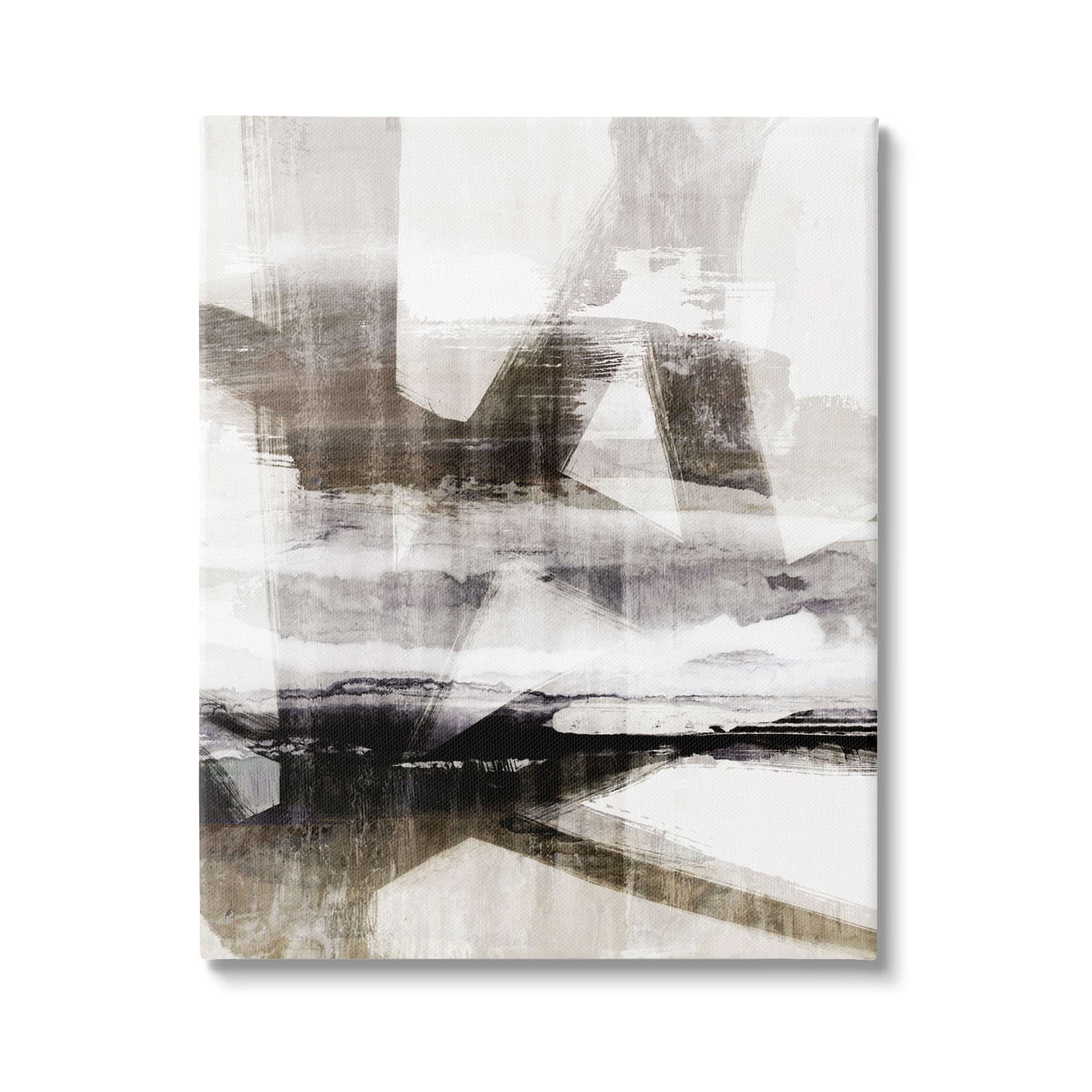 Stupell Industries Abstract Black Streaks Layered Lines Graphic Art Gallery Wrapped Canvas Print Wall Art, Design by Nina Blue
