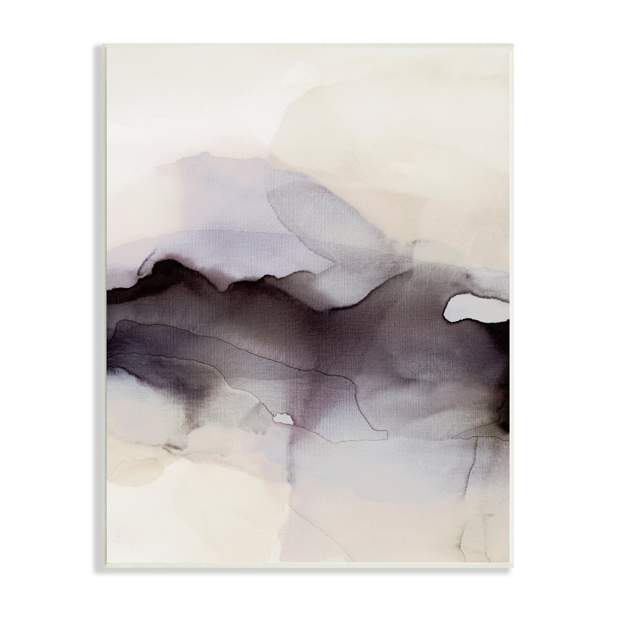 Stupell Industries Abstract Black Watercolor Paint Fade Fluid Ink Ombre, 10 x 15, Design by Kippi Leonard