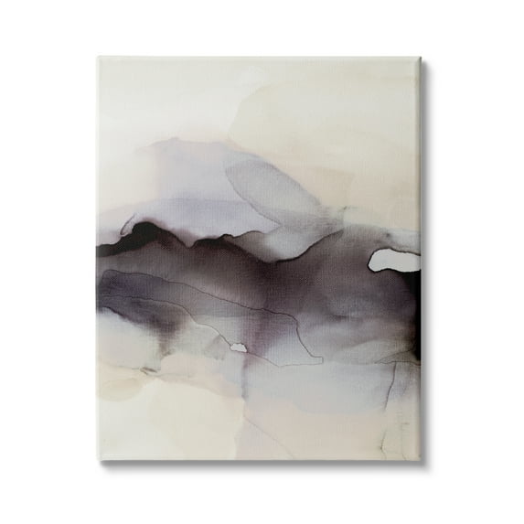 Stupell Industries Abstract Black Watercolor Paint Fade Fluid Ink Ombre, 30 x 40, Design by Kippi Leonard