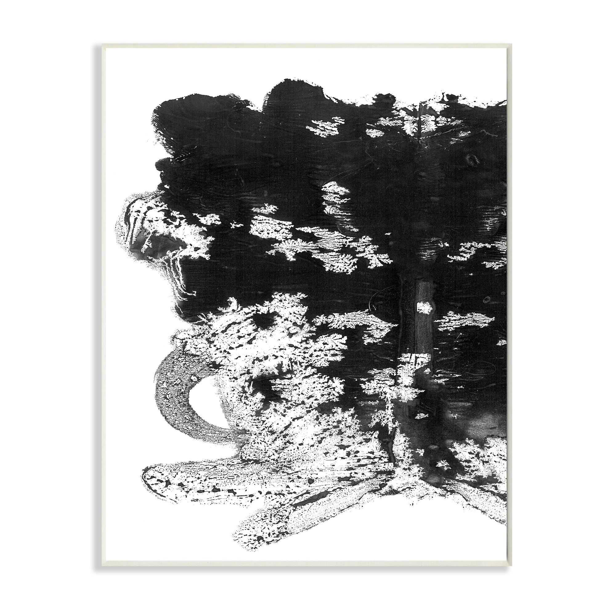 Stupell Industries Abstract Black and White Textures Crystal Shapes Wall Plaque by Daphne Polselli
