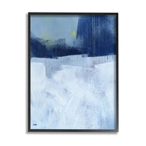 Stupell Industries Abstract Blocked Layered Shapes Painting Black Framed Art Print Wall Art, Design by Paul Bailey