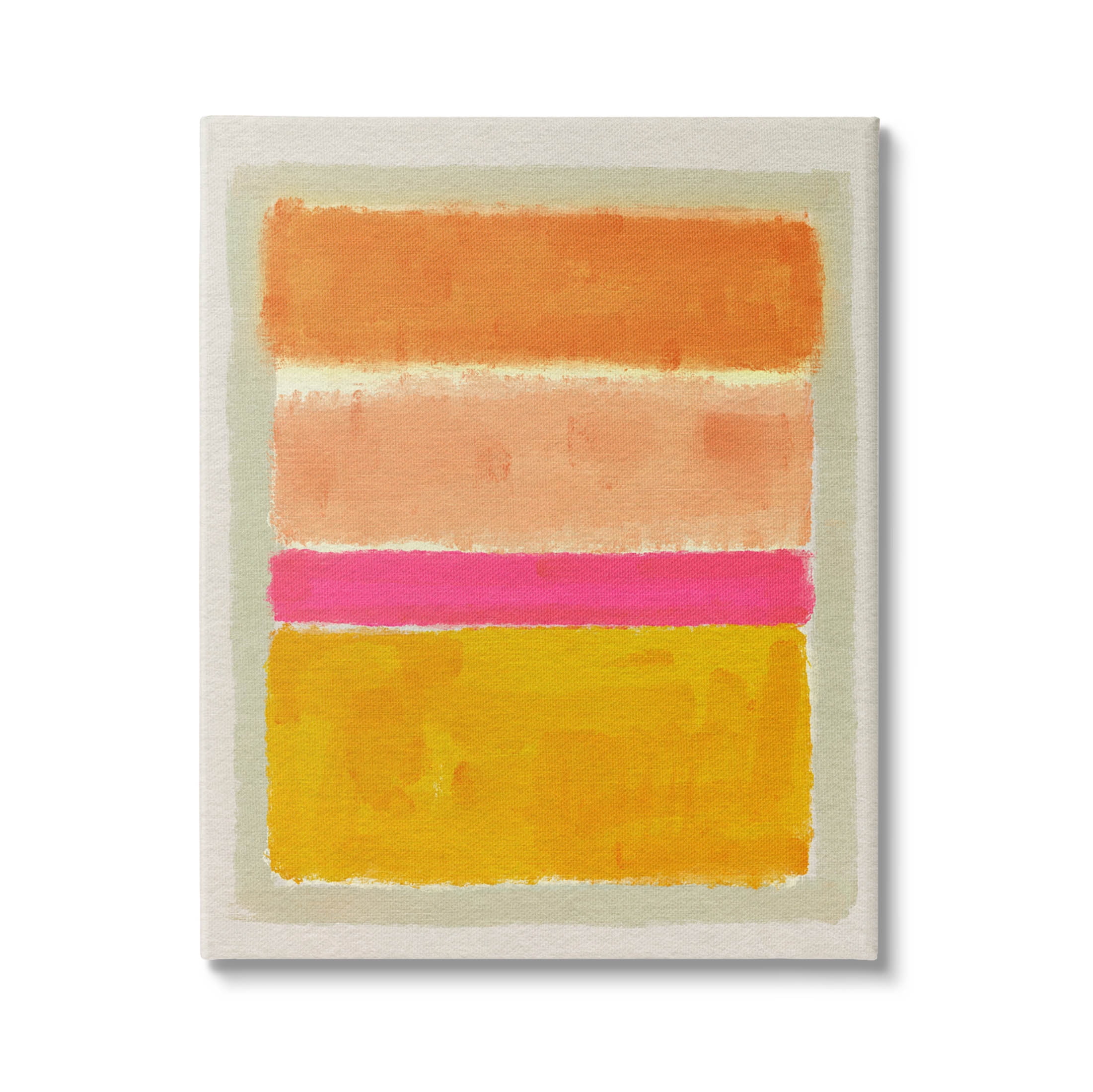 Stupell Industries Abstract Blocked Square Forms Painting Gallery Wrapped Canvas Print Wall Art, Design by Victoria Barnes