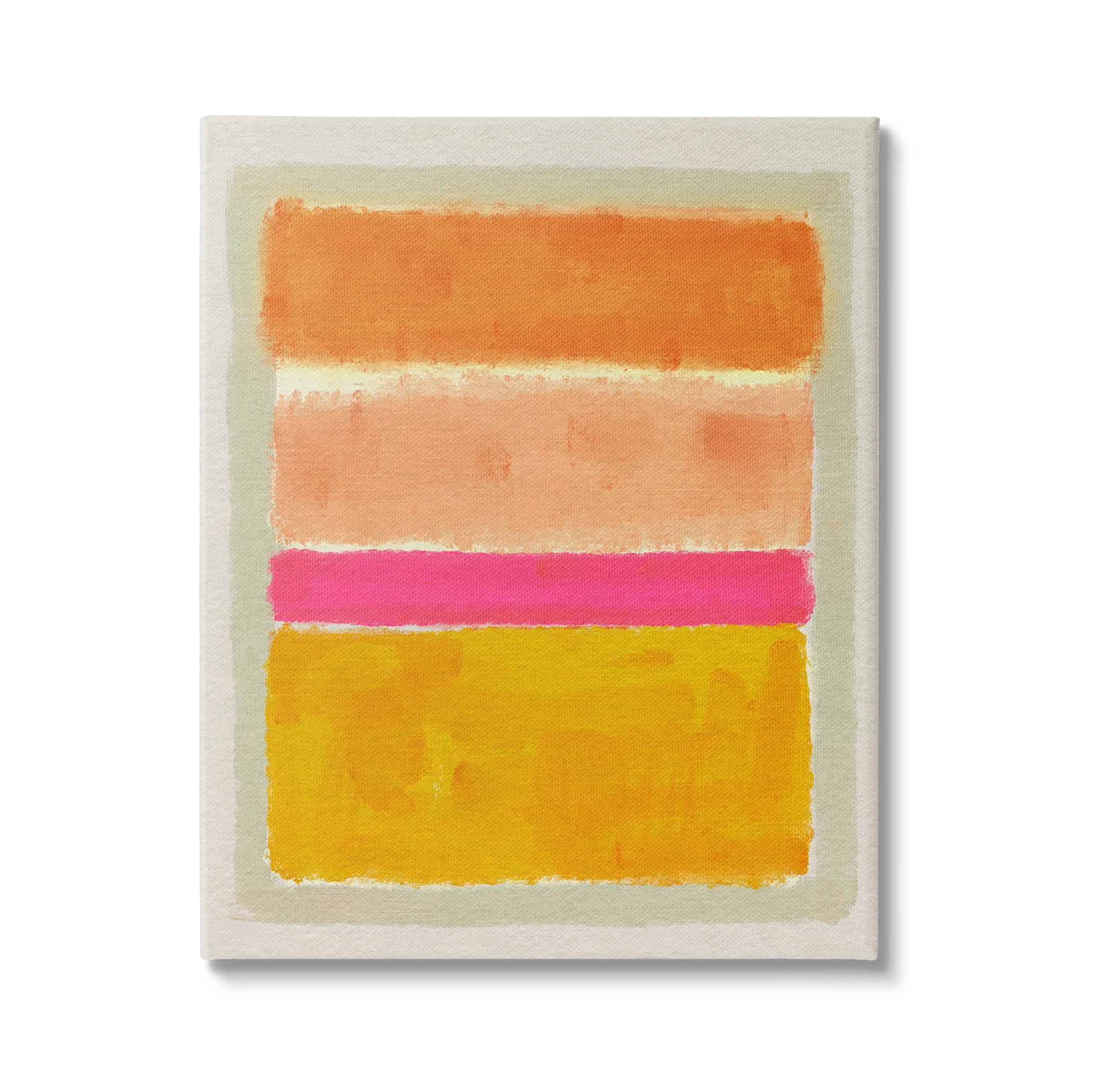 Stupell Industries Abstract Blocked Square Forms Painting Gallery Wrapped Canvas Print Wall Art, Design by Victoria Barnes