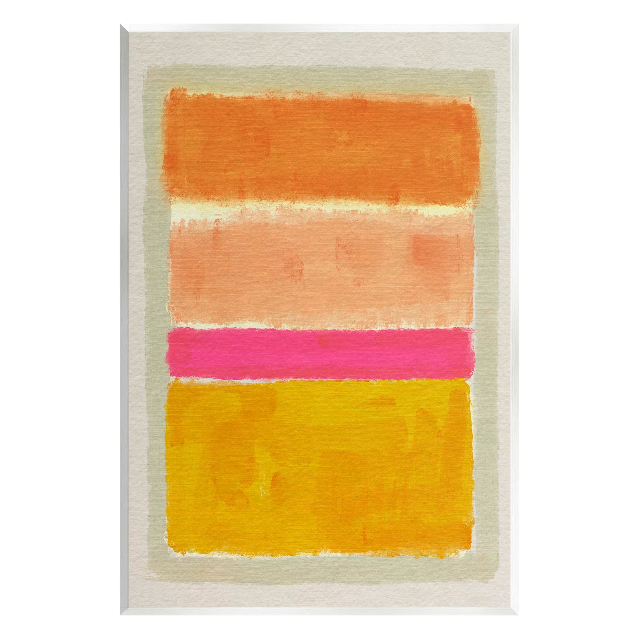 Stupell Industries Abstract Blocked Square Forms Painting Unframed Art Print Wall Art, Design by Victoria Barnes