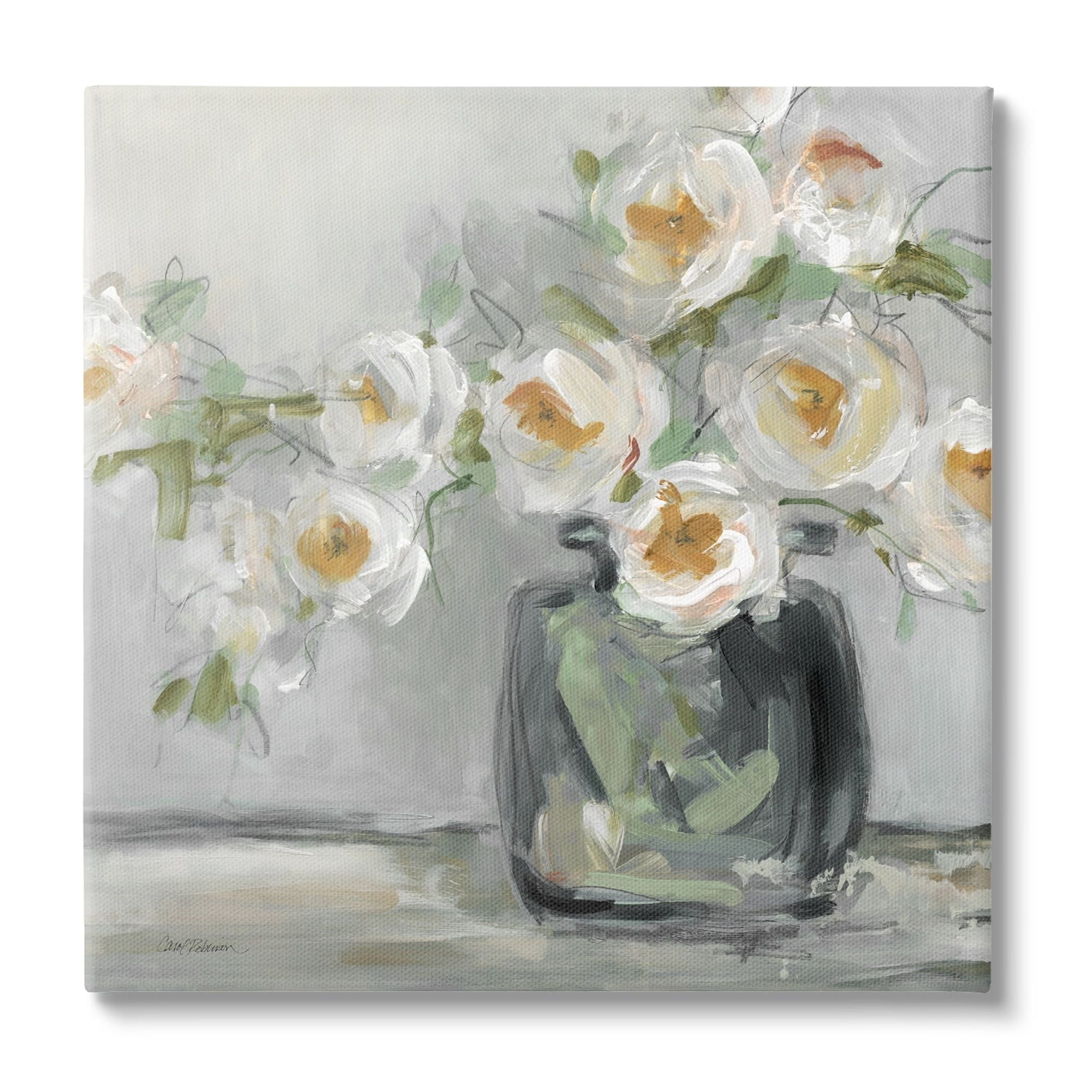 Stupell Industries Abstract Blooms Ikebana Bouquet Botanical & Floral Painting Gallery Wrapped Canvas Print Wall Art
