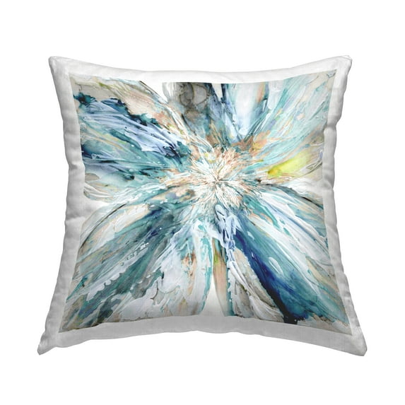 Stupell Industries Abstract Blossom Burst Square Decorative Printed Throw Pillow, 18 x 18