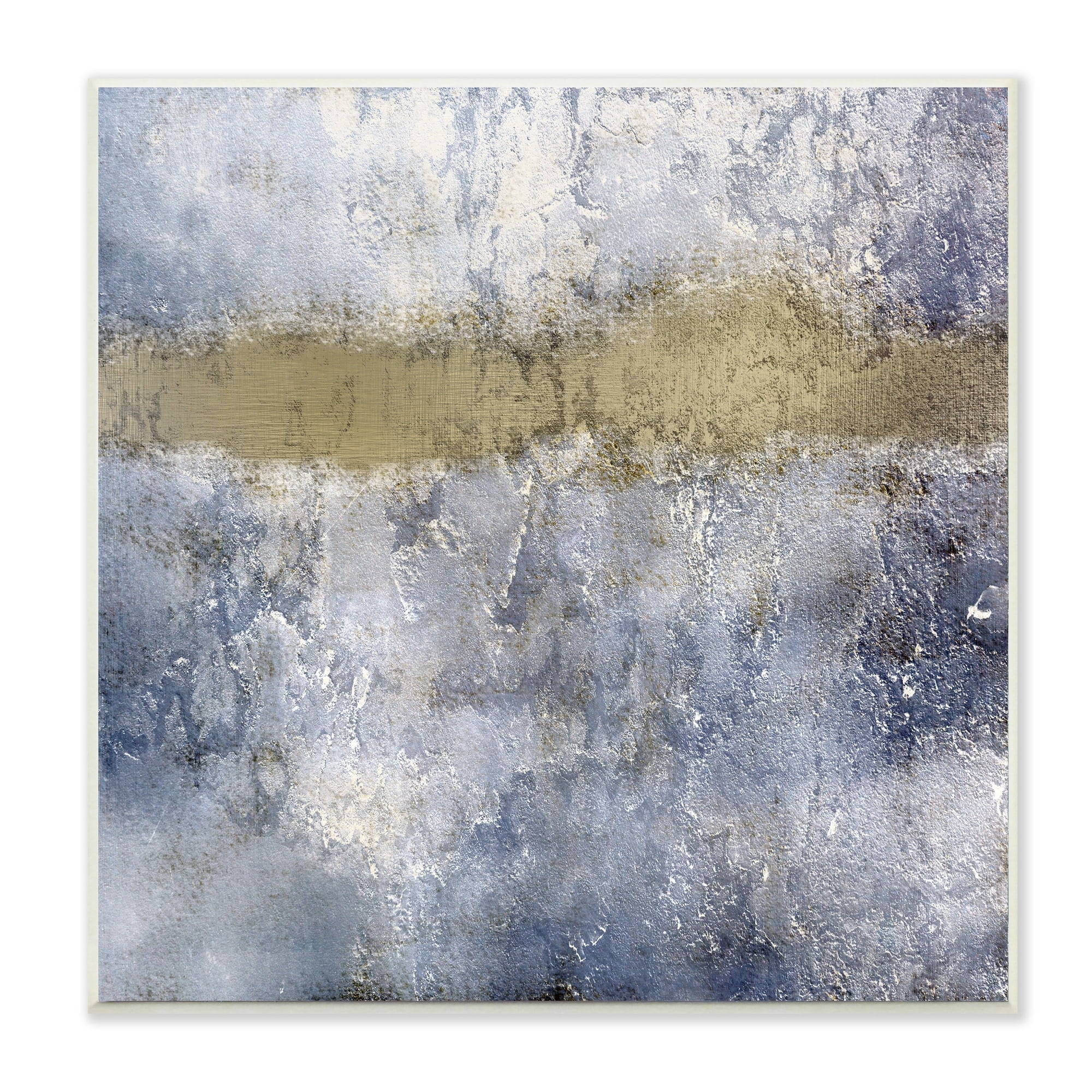 Stupell Industries Abstract Blue Beige Distressed Urban Texture Design Wall Plaque by Kim Allen