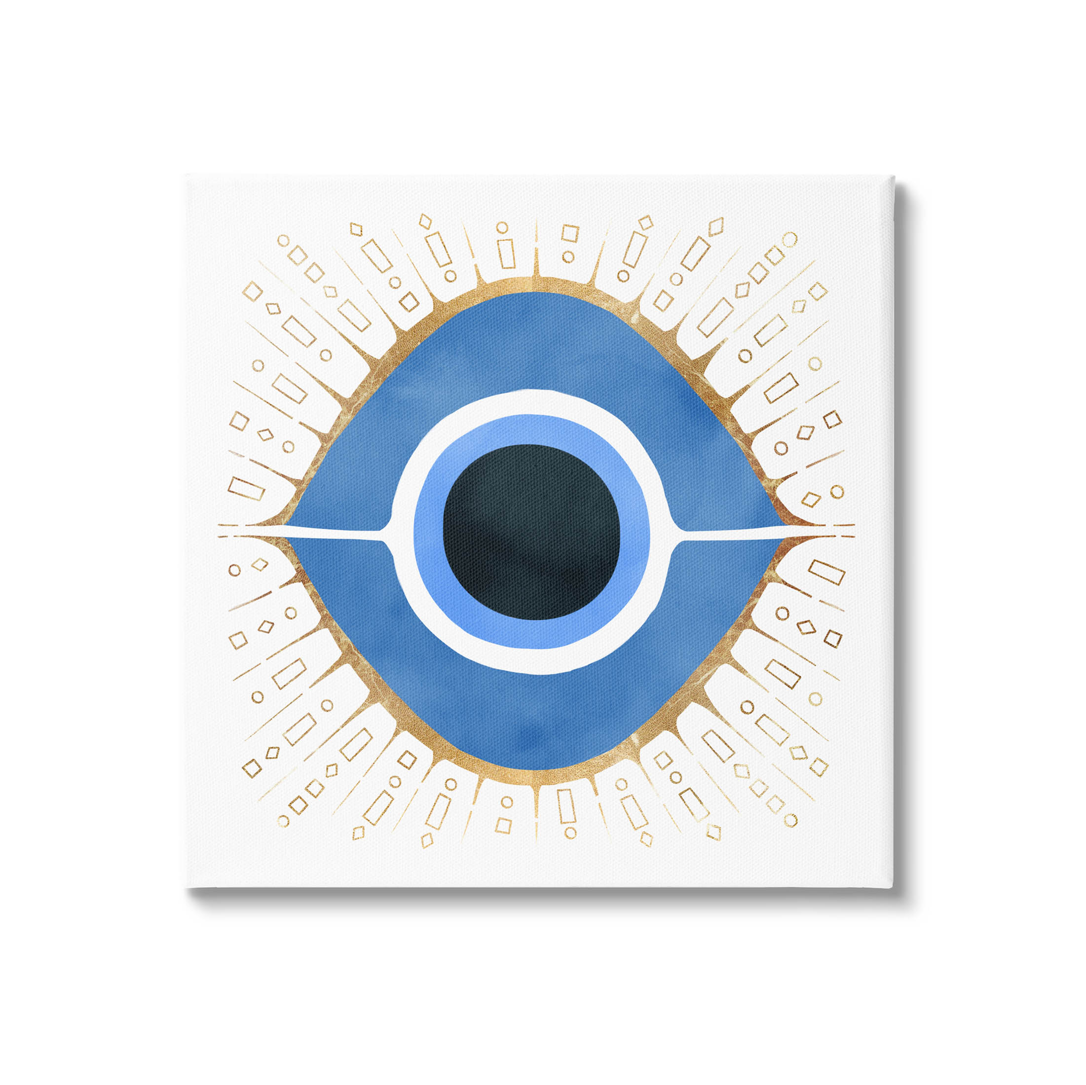 Stupell Industries Abstract Blue Evil Eye Symbol Graphic Art Gallery Wrapped Canvas Print Wall Art, Design by Ziwei Li