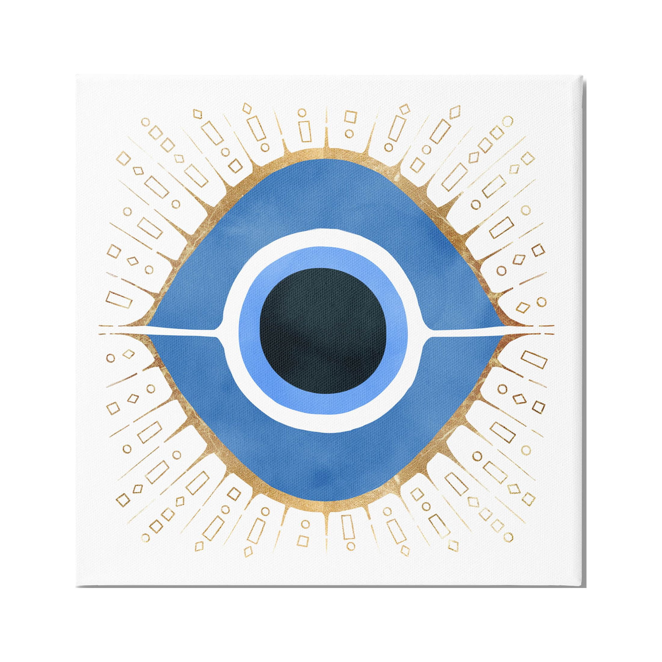 Stupell Industries Abstract Blue Evil Eye Symbol Graphic Art Gallery Wrapped Canvas Print Wall Art, Design by Ziwei Li
