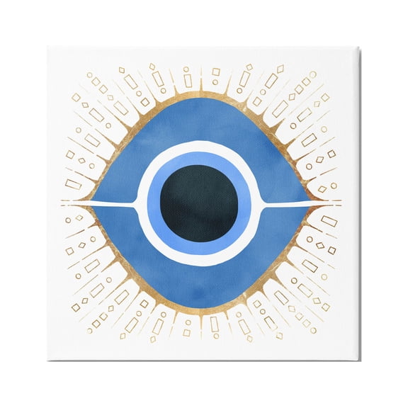 Stupell Industries Abstract Blue Evil Eye Symbol Graphic Art Gallery Wrapped Canvas Print Wall Art, Design by Ziwei Li