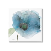 Stupell Industries Abstract Blue Flower Shape Graphic Art Gallery Wrapped Canvas Print Wall Art, Design by Carol Robinson