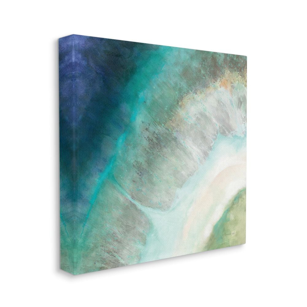 Stupell Industries Abstract Blue Green Organic Curve Painting Canvas Wall Art Design by Danhui Nai, 30" x 30"