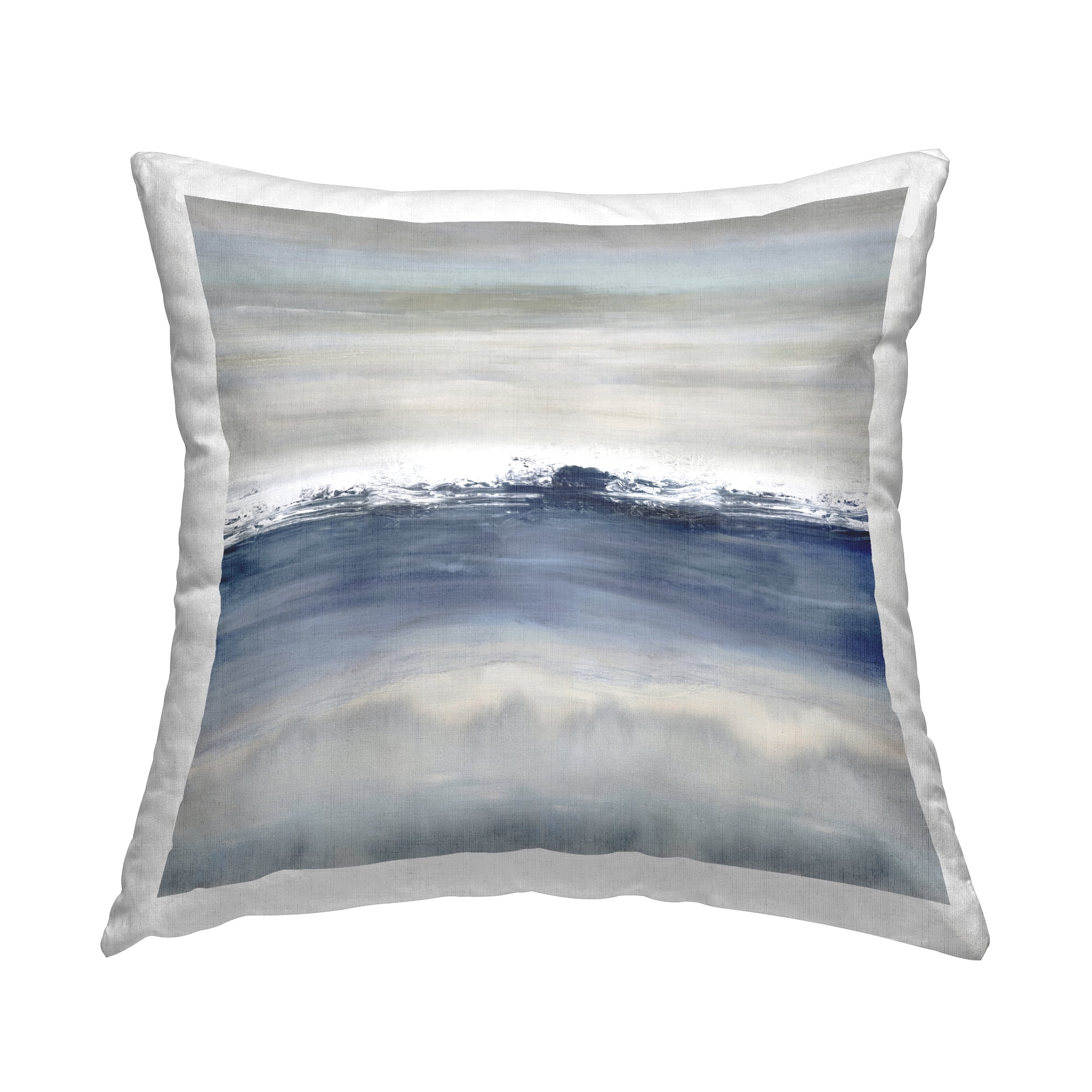 Abstract Blue and Gray Gradient Square Throw Pillow Set