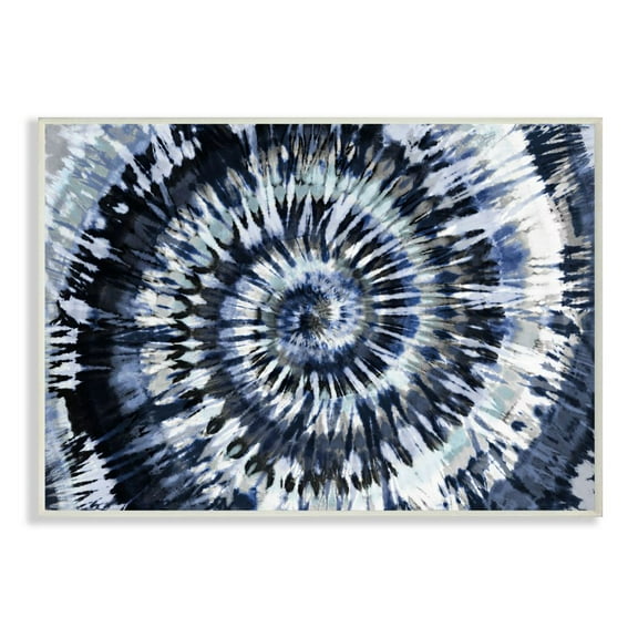 Stupell Industries Abstract Blue Grey Tie Dye Spiral Pattern Detail Graphic Art Unframed Art Print Wall Art, 13x19, by Molly Kearns
