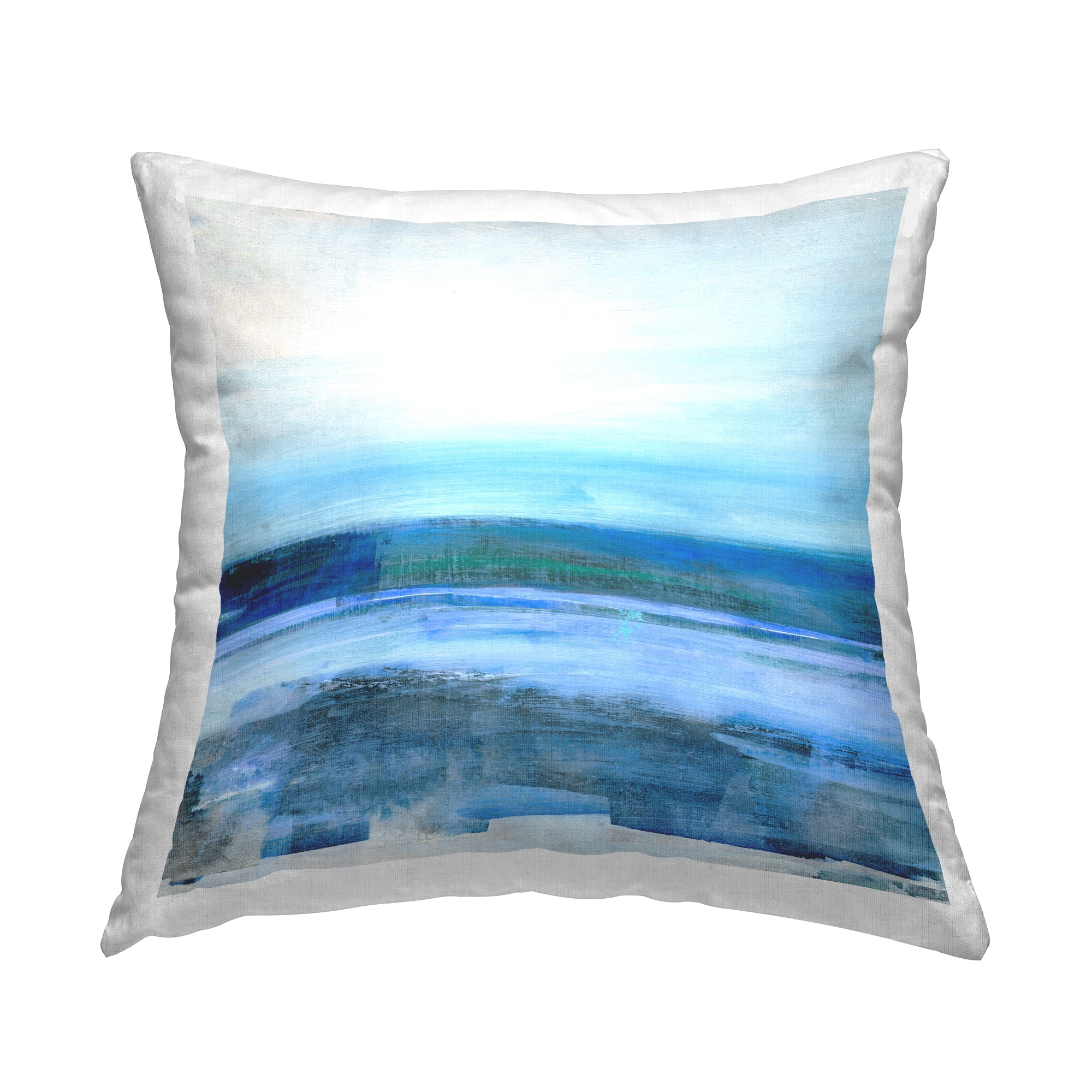 Stupell Industries Abstract Blue Landscape Decorative Printed Throw Pillow, 18 x 18