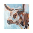 thumbnail image 1 of Stupell Industries Abstract Blue Longhorn Animals & Insects Painting Gallery Wrapped Canvas Print Wall Art, 17 x 17, 1 of 8