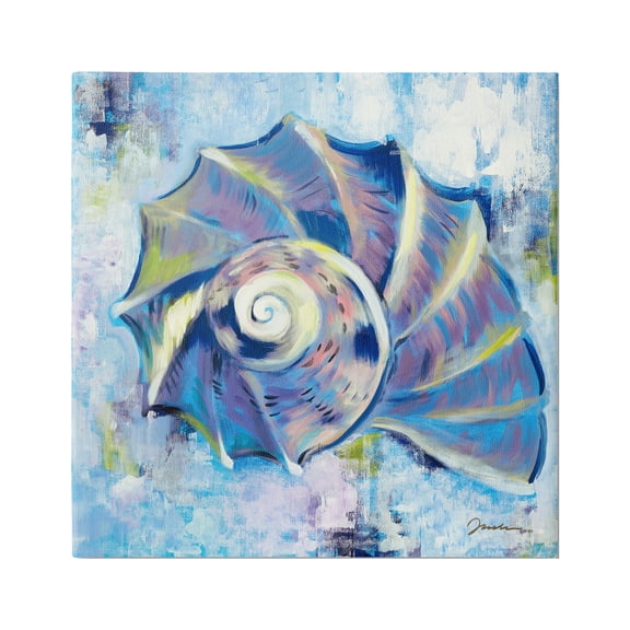 Stupell Industries Abstract Blue Nautilus Animals & Insects Painting Gallery Wrapped Canvas Print Wall Art, 30 x 30