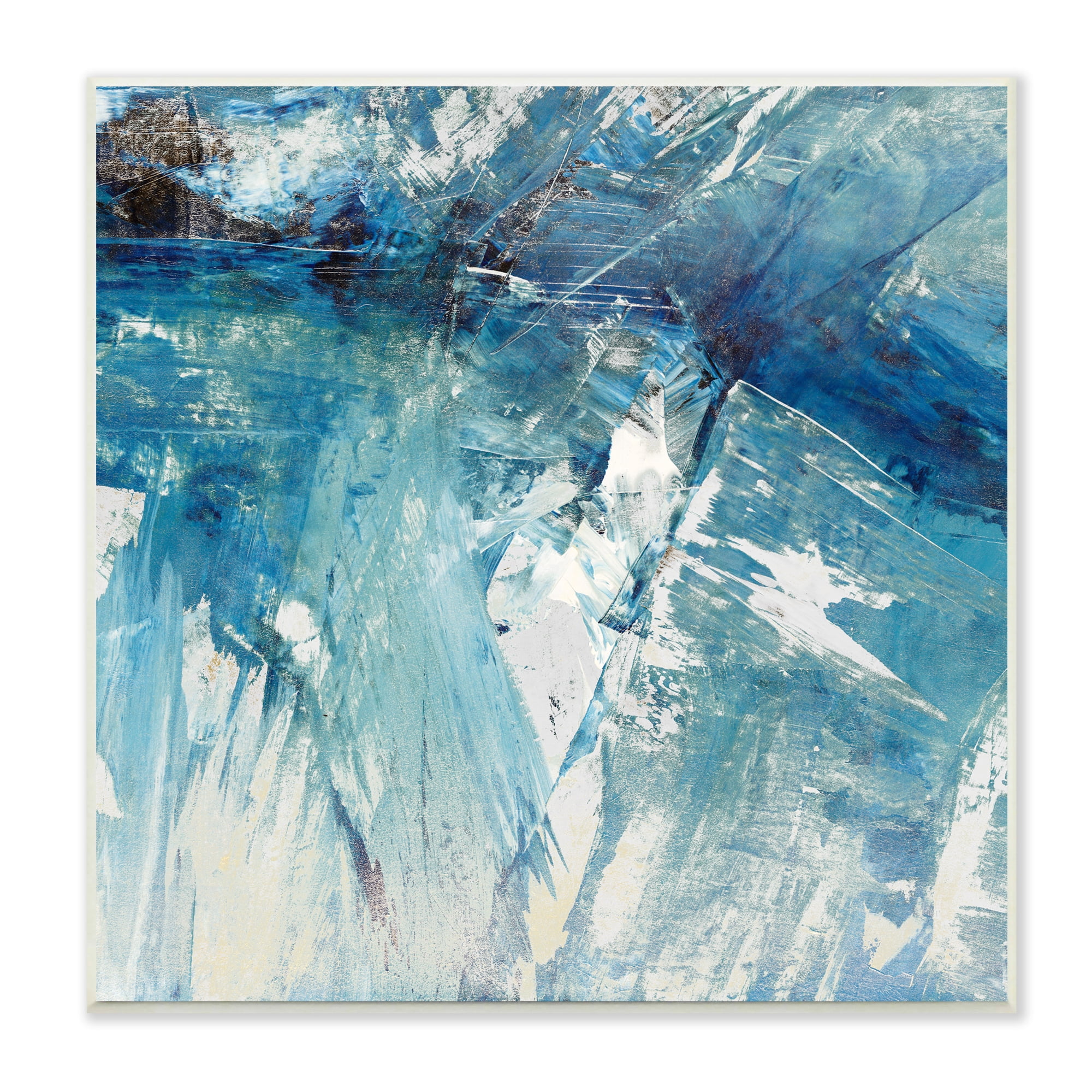 Stupell Industries Abstract Blue Paint Chaos Bold Rigid Movement, 12 x 12, Design by Sarah Stockstill