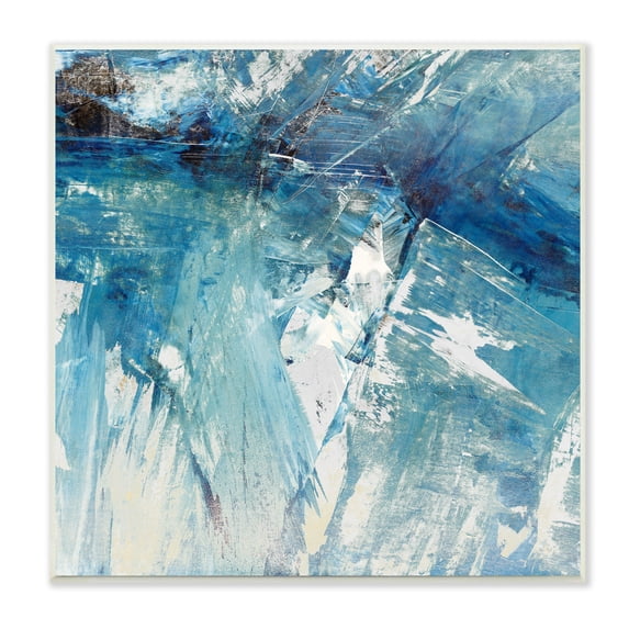 Stupell Industries Abstract Blue Paint Chaos Bold Rigid Movement, 12 x 12, Design by Sarah Stockstill