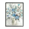 thumbnail image 1 of Stupell Industries Abstract Blue Rose Arrangement Botanical & Floral Painting Black Framed Art Print Wall Art, 1 of 5
