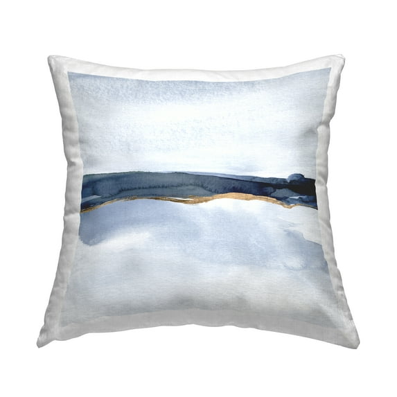 Stupell Industries Abstract Blue Tranquil Landscape Scenery Design by Jacob Green Throw Pillow