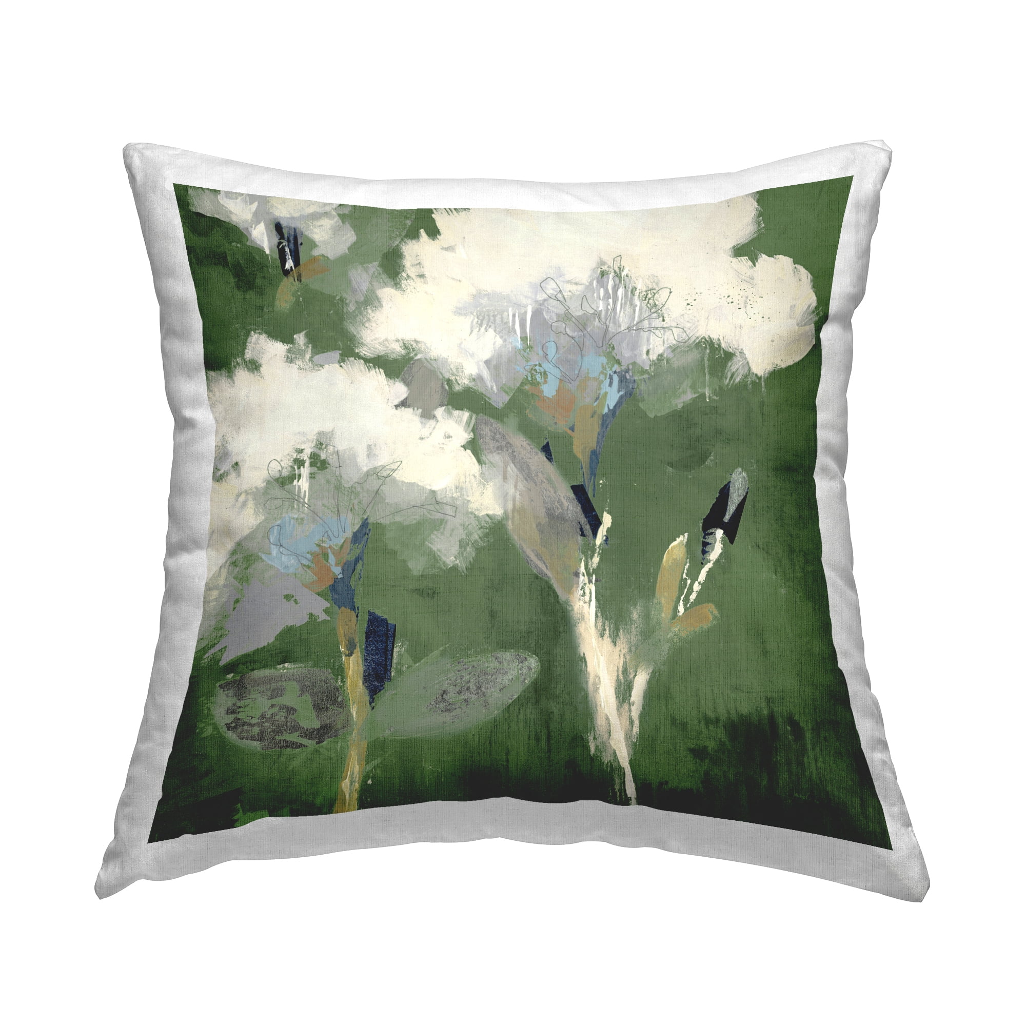 Stupell Industries Abstract Botanical Buds Decorative Printed Throw Pillow Design by Liz Jardine.