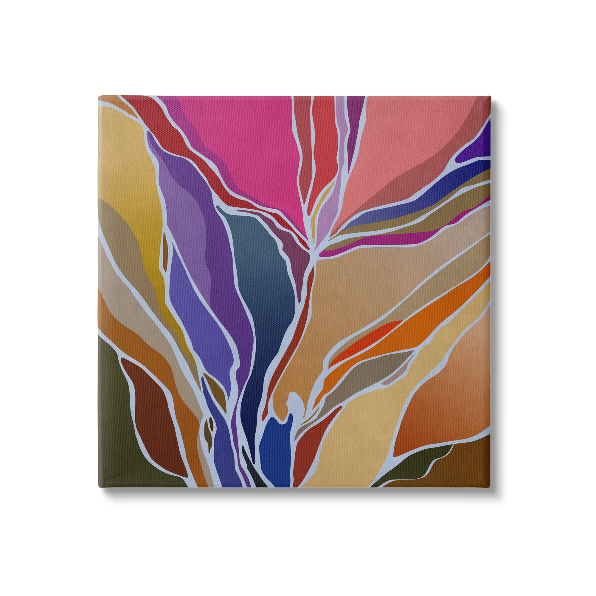 Stupell Industries Abstract Botanical Composition Abstract Painting Gallery Wrapped Canvas Print Wall Art, 24 x 24