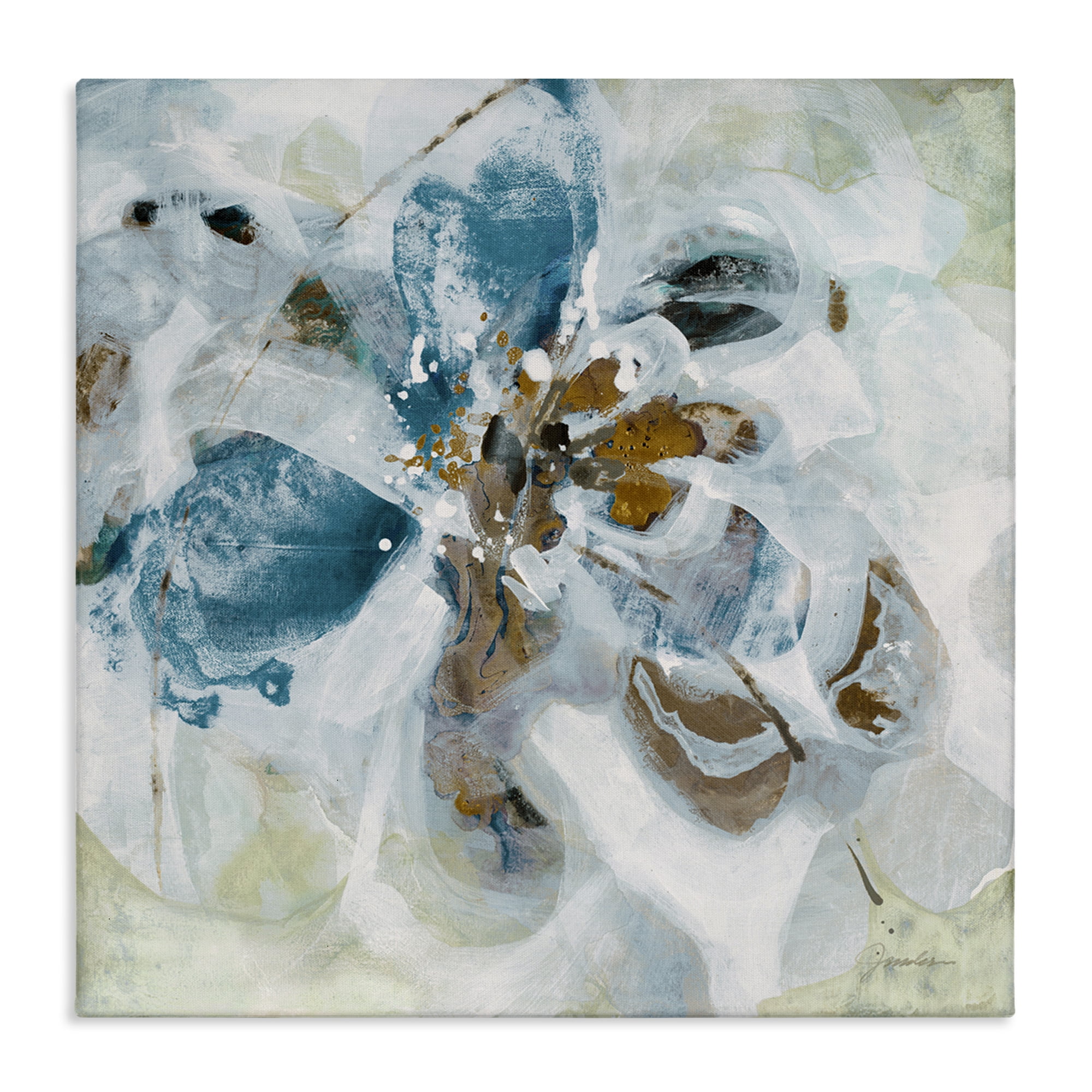 Stupell Industries Abstract Botanical Distortion Abstract Painting Gallery Wrapped Canvas Art Print Wall Art, 30 x 30