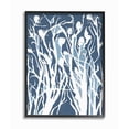 thumbnail image 1 of Stupell Industries Abstract Botanical Plant Silhouette Blue White Design Framed Wall Art Design by Lori Dubois, 16" x 20", Black Framed, 1 of 1