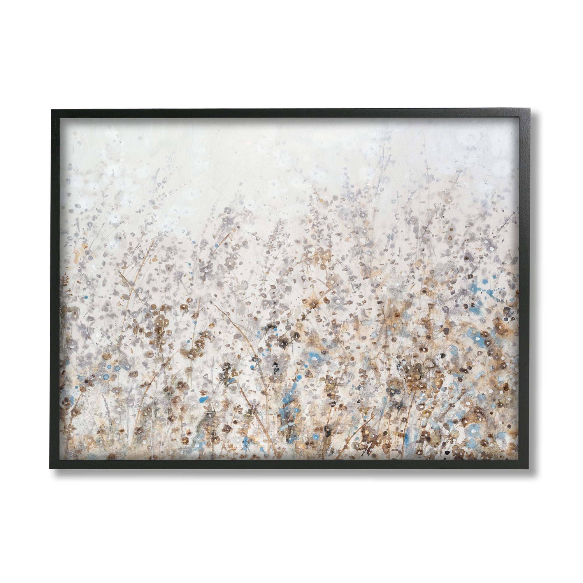 Stupell Industries Abstract Botanical Scenery Abstract Painting Black Framed Art Print Wall Art, 30 x 24