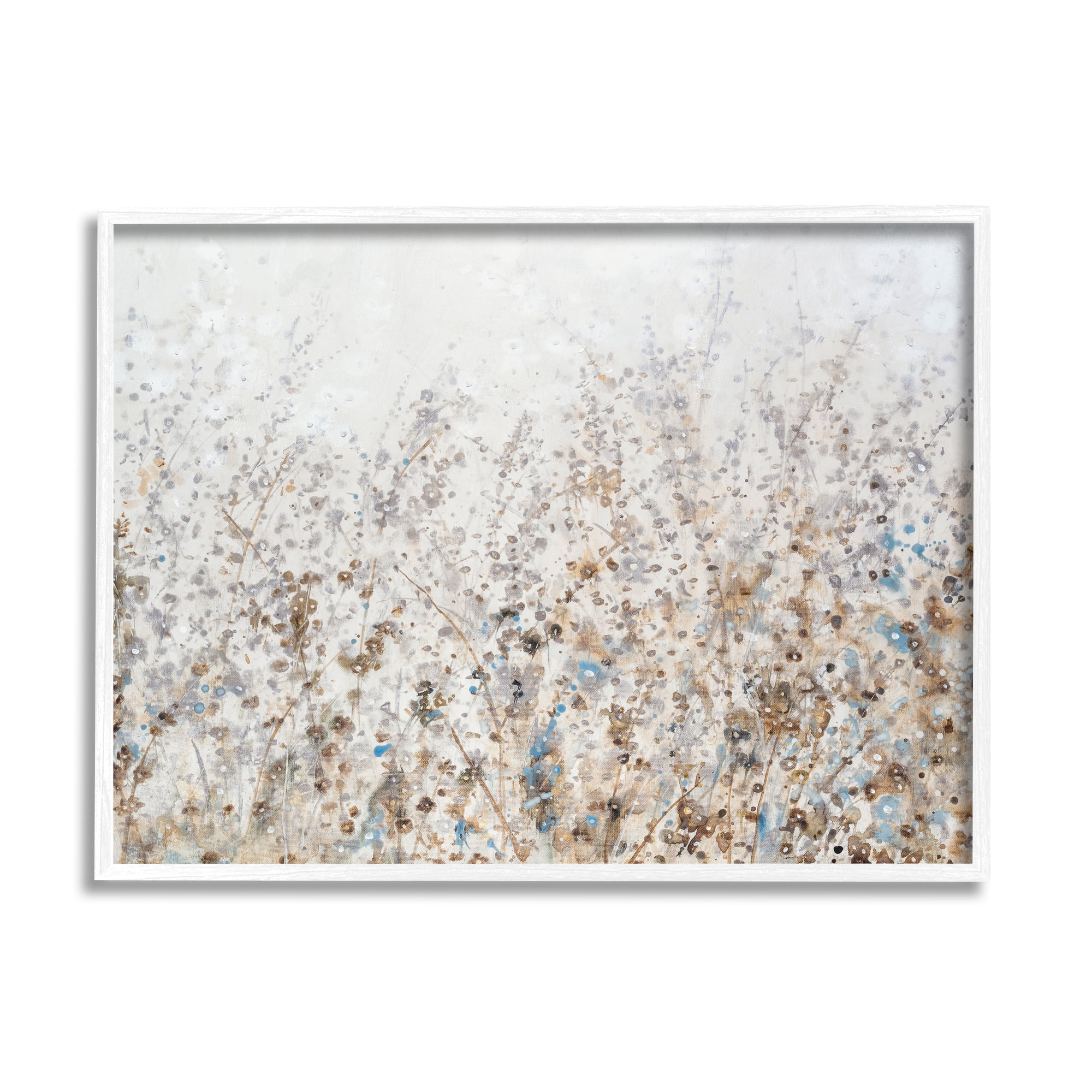 Stupell Industries Abstract Botanical Scenery Abstract Painting White Framed Art Print Wall Art, 30 x 24