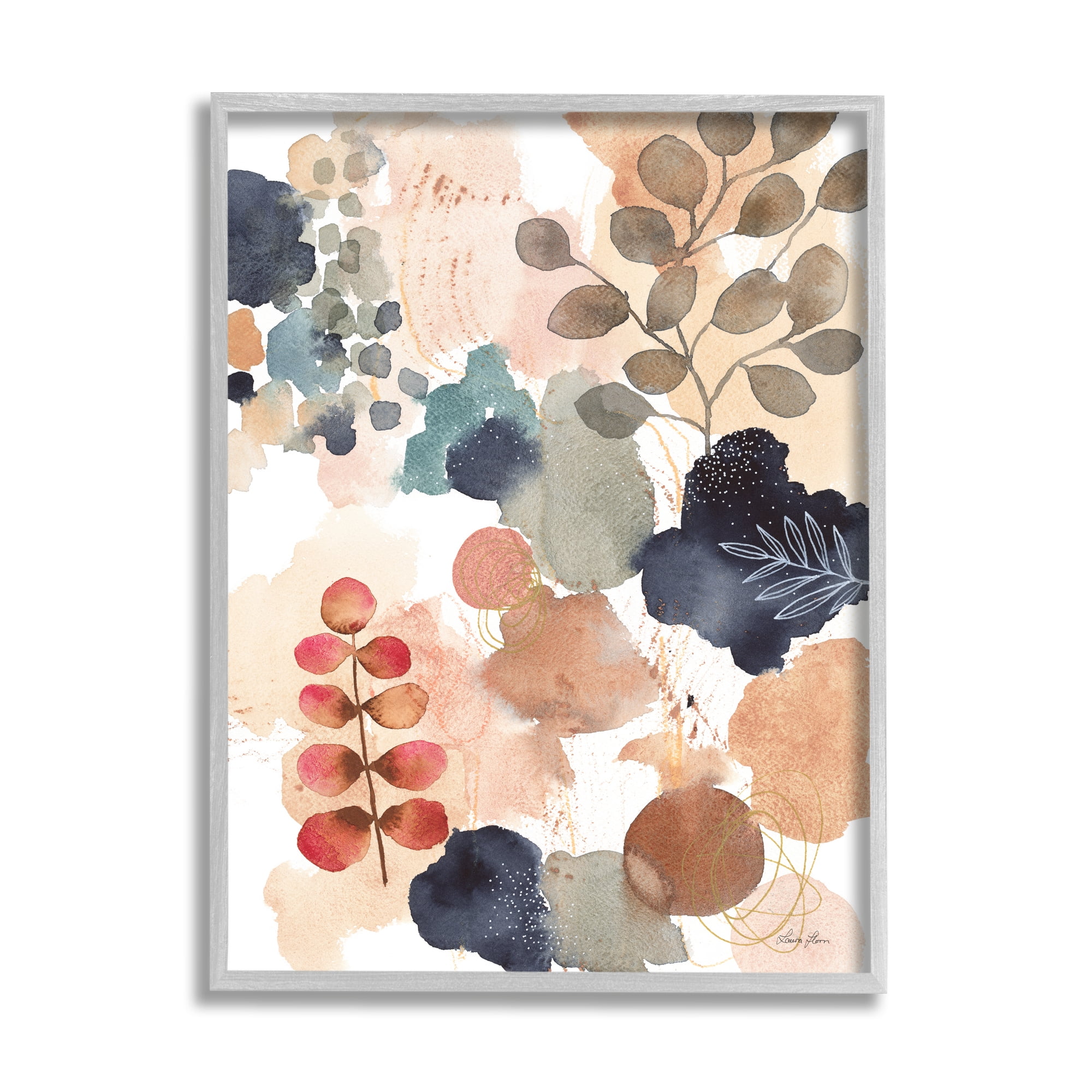Stupell Industries Abstract Botanical Shape Collage Modern Boho Painting, 16 x 20,Design by Laura Horn