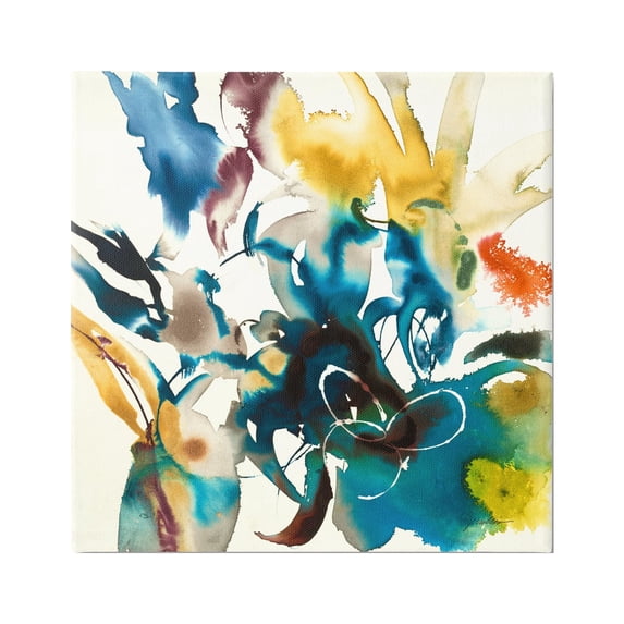 Stupell Industries Abstract Botanical Splash Botanical & Floral Painting Gallery Wrapped Canvas Print Wall Art, 30 x 30
