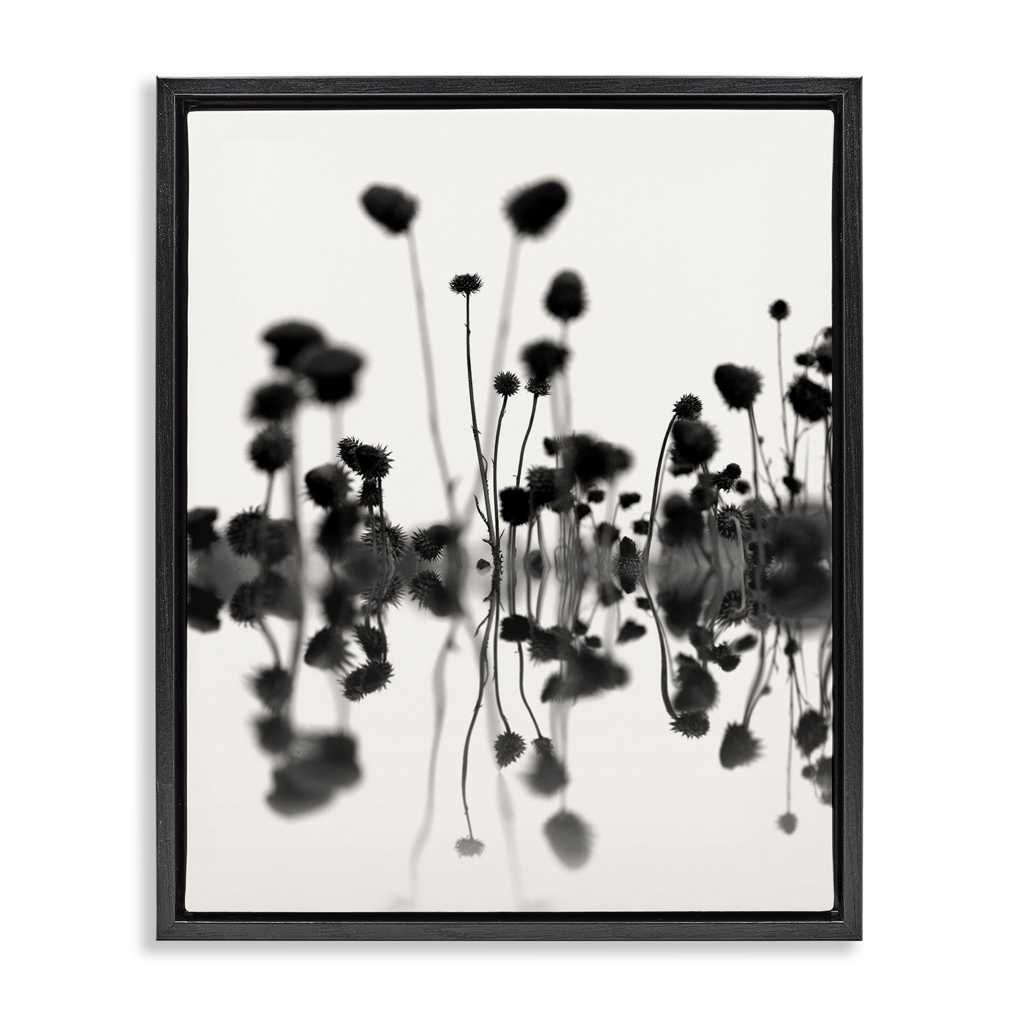 Stupell Industries Abstract Botanical Sprigs Botanical & Floral Painting Black Floater Framed Art Print Wall Art, 25 x 31