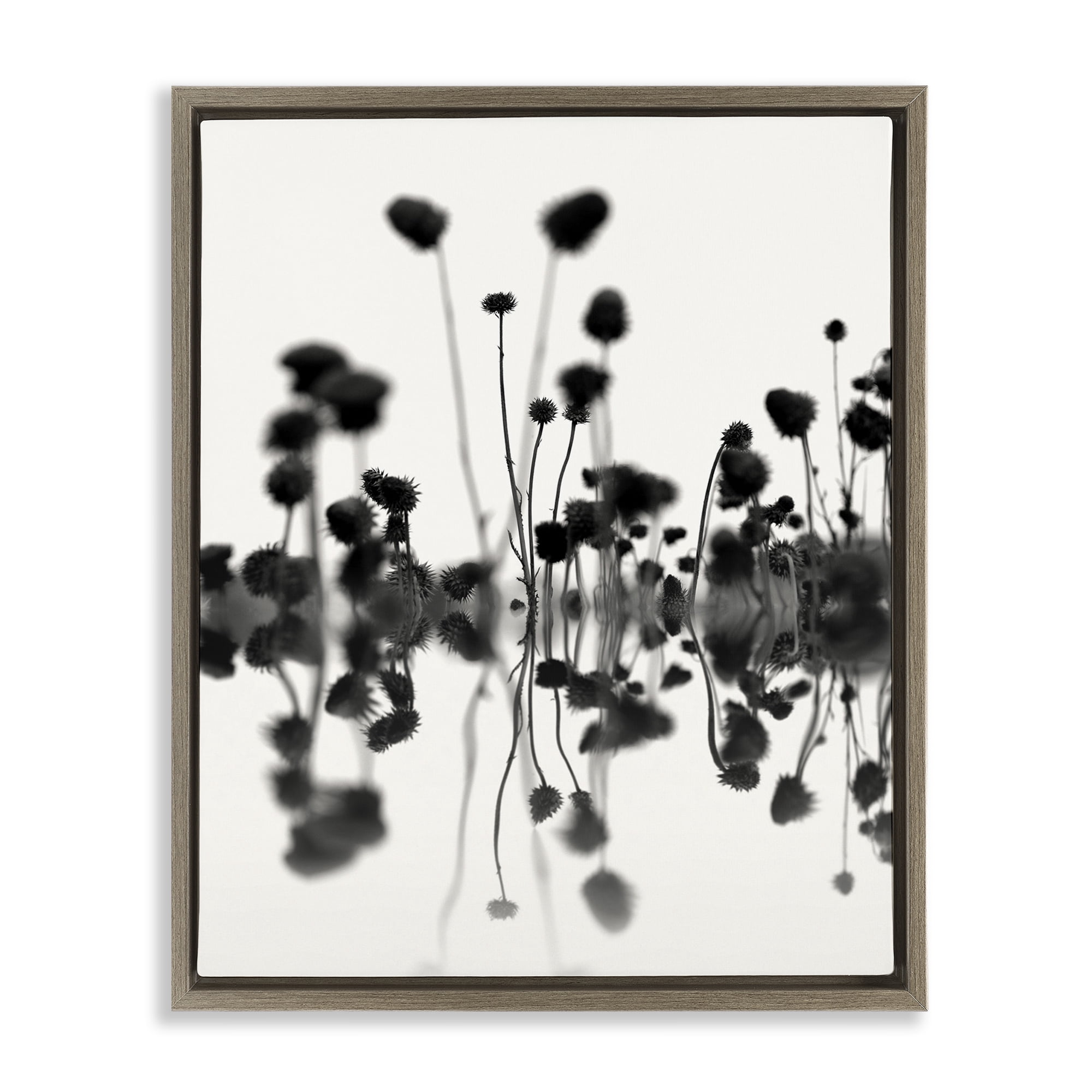 Stupell Industries Abstract Botanical Sprigs Botanical & Floral Painting Brown Floater Framed Art Print Wall Art, 25 x 31