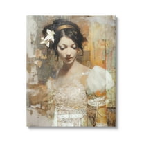 Stupell Industries Abstract Bride Collage Abstract Painting Gallery Wrapped Canvas Art Print Wall Art, 16 x 20