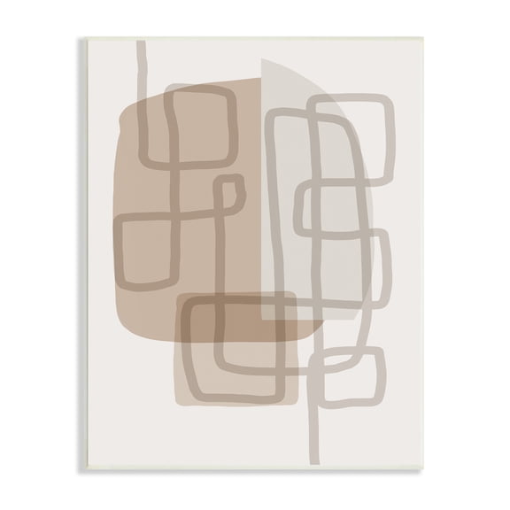 Stupell Industries Abstract Brown Beige Tan Shapes Modern Earth Tones, 10 x 15, Design by Urban Epiphany