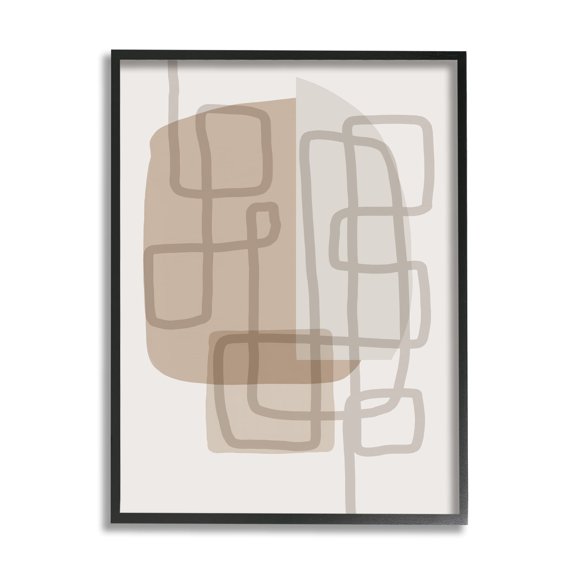 Stupell Industries Abstract Brown Beige Tan Shapes Modern Earth Tones, 11 x 14, Design by Urban Epiphany