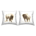 thumbnail image 1 of Stupell Industries Abstract Brown Bison Square Decorative Printed Throw Pillow, 18 x 18, Set of 2, 1 of 4