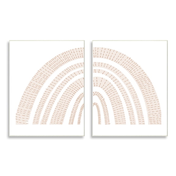 Stupell Industries Abstract Brown Earth Tone Rainbow Stripe Pattern Arches, 10 x 15, Design by Daphne Polselli