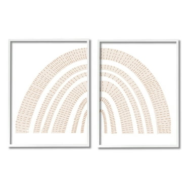 Stupell Industries Abstract Brown Earth Tone Rainbow Stripe Pattern Arches, 16 x 20, Design by Daphne Polselli