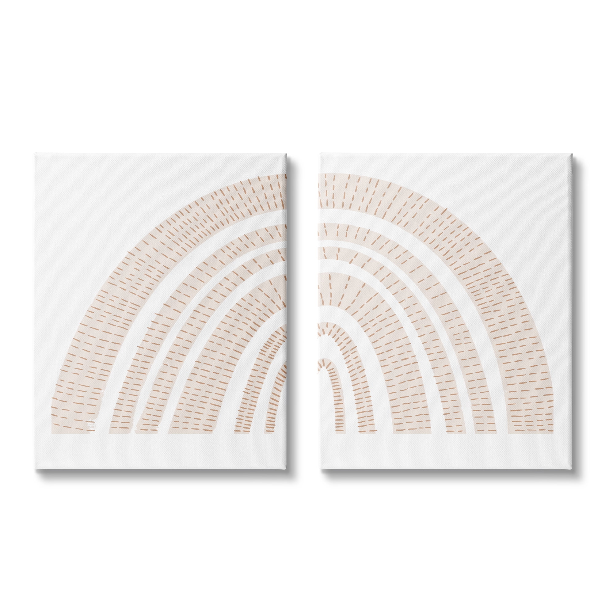 Stupell Industries Abstract Brown Earth Tone Rainbow Stripe Pattern Arches, 16 x 20, Design by Daphne Polselli