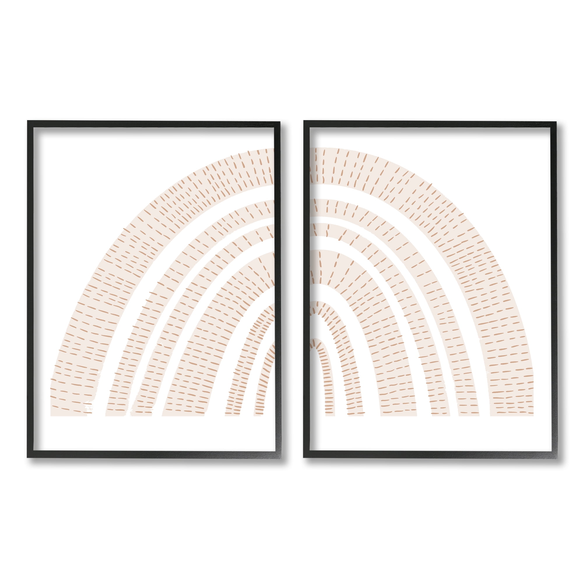 Stupell Industries Abstract Brown Earth Tone Rainbow Stripe Pattern Arches, 24 x 30, Design by Daphne Polselli