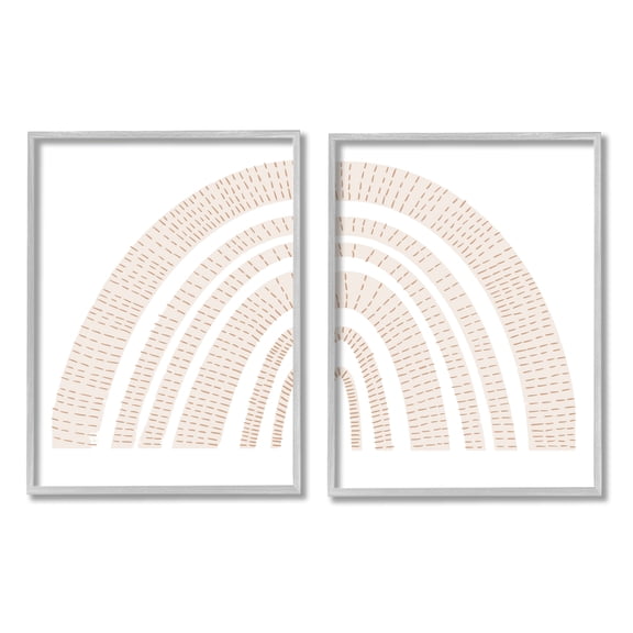 Stupell Industries Abstract Brown Earth Tone Rainbow Stripe Pattern Arches, 24 x 30, Design by Daphne Polselli