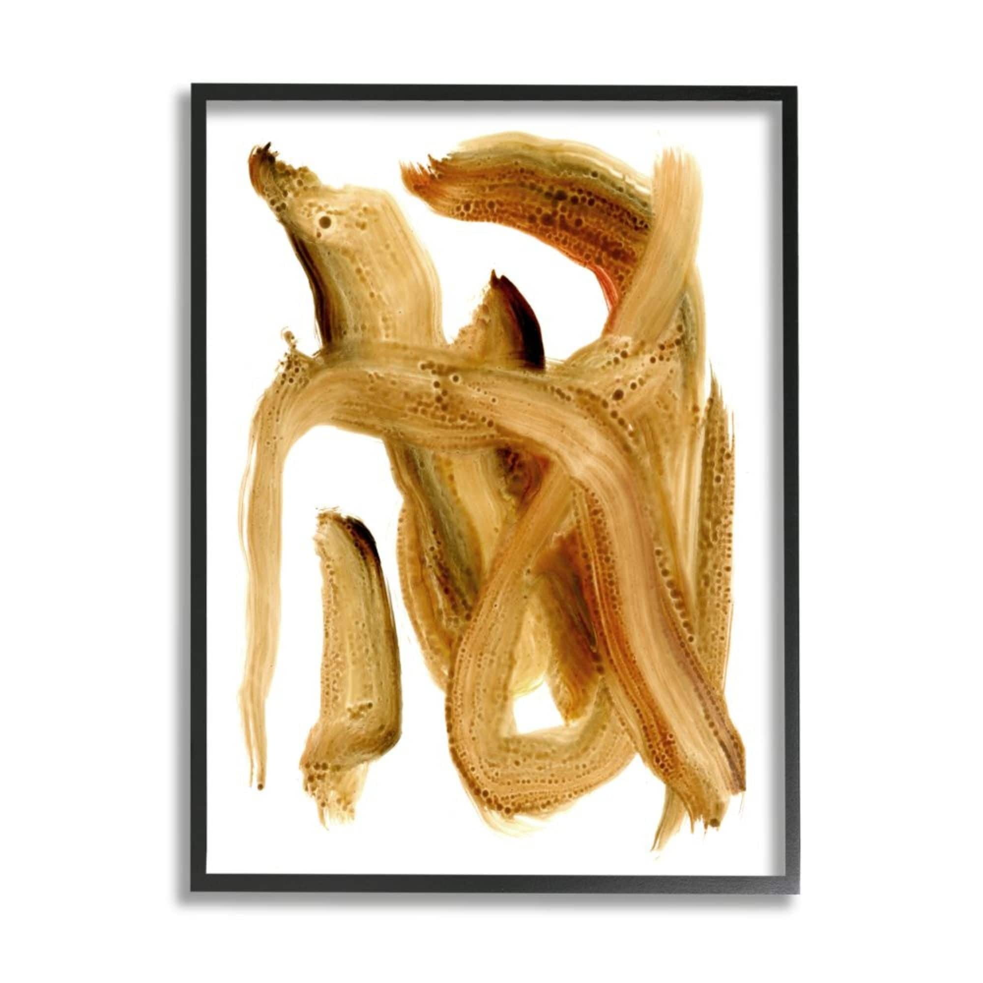 Stupell Industries Abstract Brush Stroke Brown Paint Details Design by Daphne Polselli