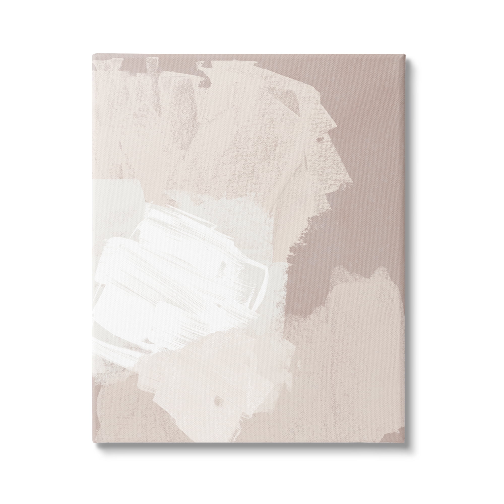 Stupell Industries Abstract Brush Strokes Collage Neutral Beige Tones Painting Gallery Wrapped Canvas Print Wall Art, Design by June Erica Vess