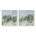 thumbnail image 1 of Stupell Industries Abstract Brushed Landscape Abstract Painting White Framed Art Print Wall Art, 17 x 17, Set of 2, 1 of 10