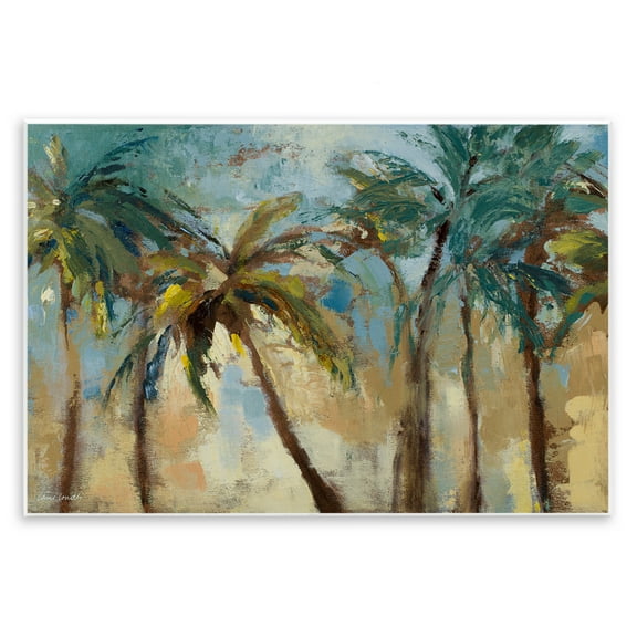Stupell Industries Abstract Brushed Palms Botanical & Floral Painting Unframed Art Print Wall Art, 15 x 10